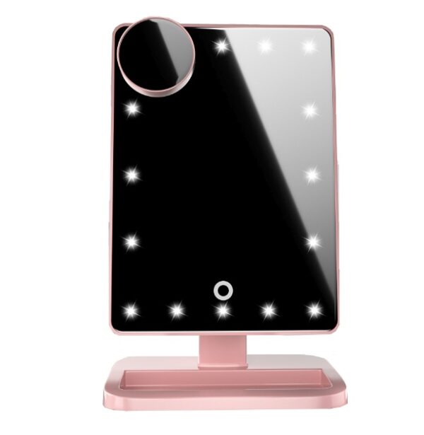 Touch Screen Makeup Mirror With 20 LED Light Bluetooth Music Speaker 10X Magnifying Mirrors Lights - Image 3