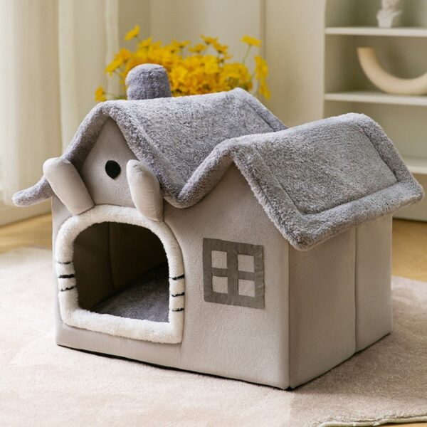 Foldable Dog House Pet Cat Bed Winter Dog Villa Sleep Kennel Removable Nest Warm Enclosed Cave Sofa Pets Supplies - Image 4